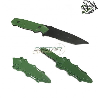 Dummy Knife Type 1 With Hard Holster Green Frog Industries (fi-knife-od)