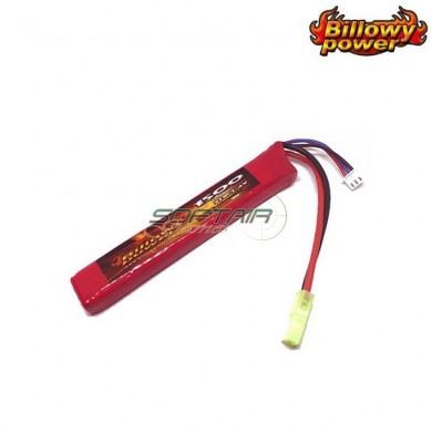Batteria Lipo Connettore Mini Tamiya 7.4v X 1500mah 25c Stick Type Billowy Power (bp-7.4x1500-stick)