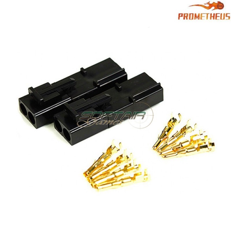 Set 2 Coppie Connettori Eg Gold Large Tamiya Prometheus (pr-580172)