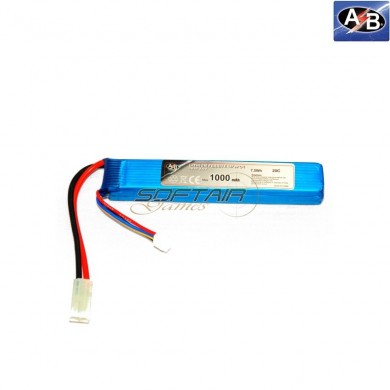 Life Battery Mini Tamiya Connector 9.9v X 1000mah 20c Stick Type Action Batteries (ablp10n20)