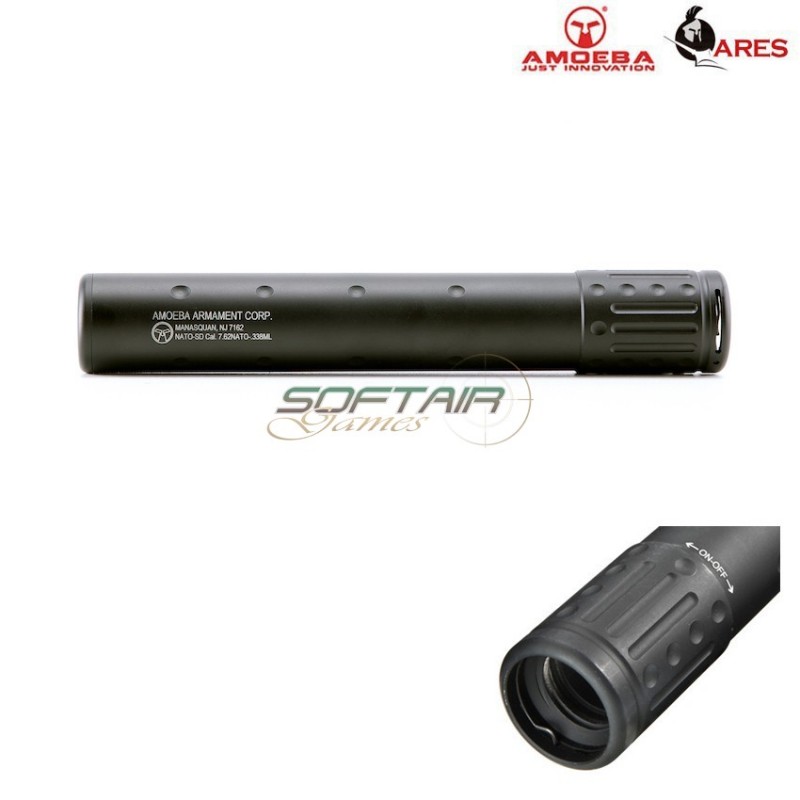 Suond Supressor Silenziatore Per Msr/scar Type 14cw Ares Amoeba (ar-amsili)