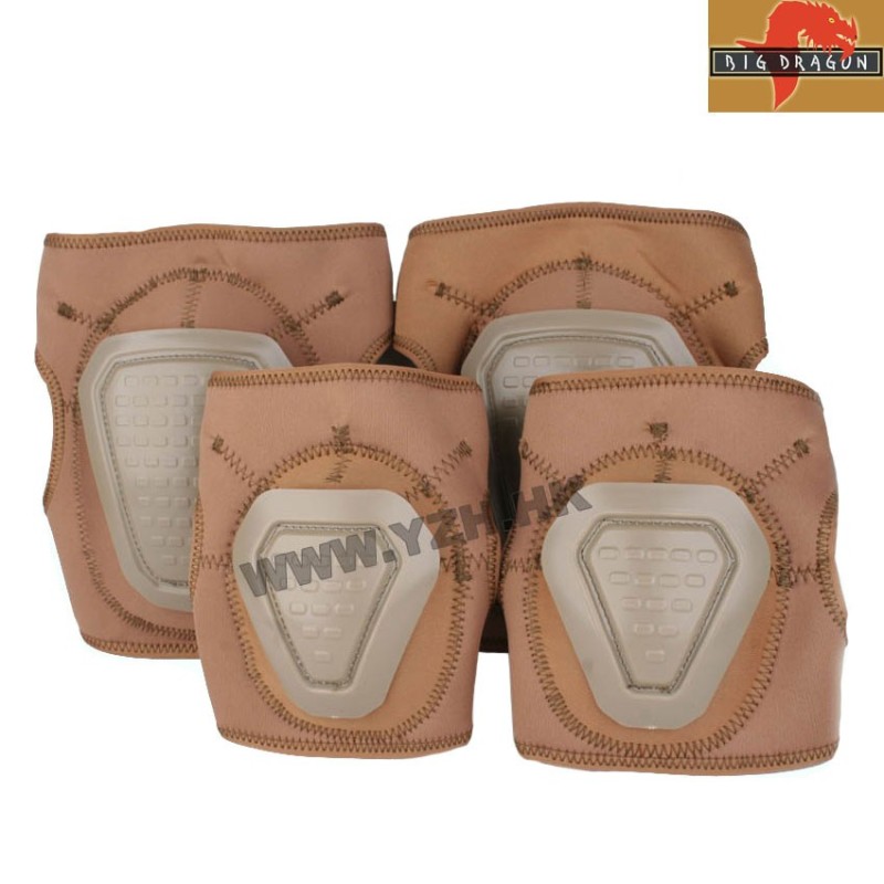 Set Neoprene Knee And Elbow Pad Dark Earth Big Dragon (bd7062a) Set Neoprene Knee And Elbow Pad Dark Earth Big Dragon (bd7062a)