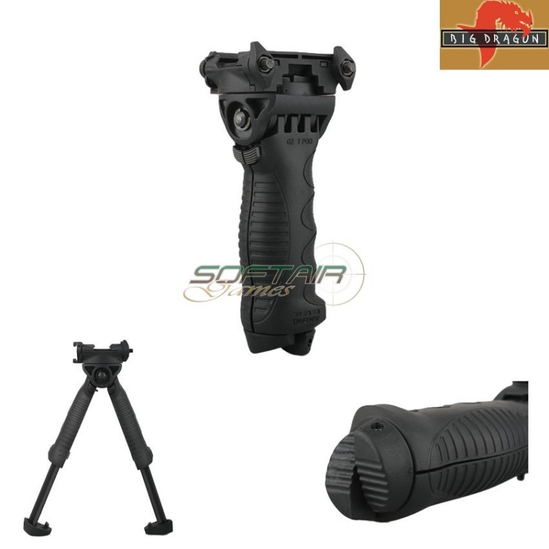 Impugnatura Bipiede T-pod G2 Fd Type Black Big Dragon (bd8615b)