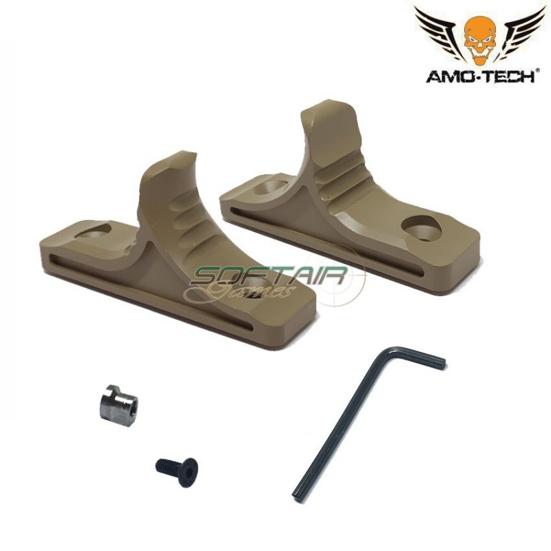 Keymod Grip Hand Stop Serrated Scale Dark Earth Amo-tech® (amt-1352-de)