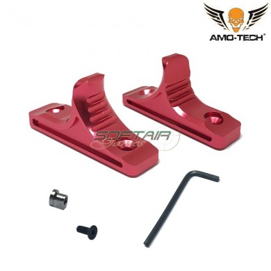 Keymod Grip Hand Stop Serrated Scale Red Amo-tech® (amt-1352-re)