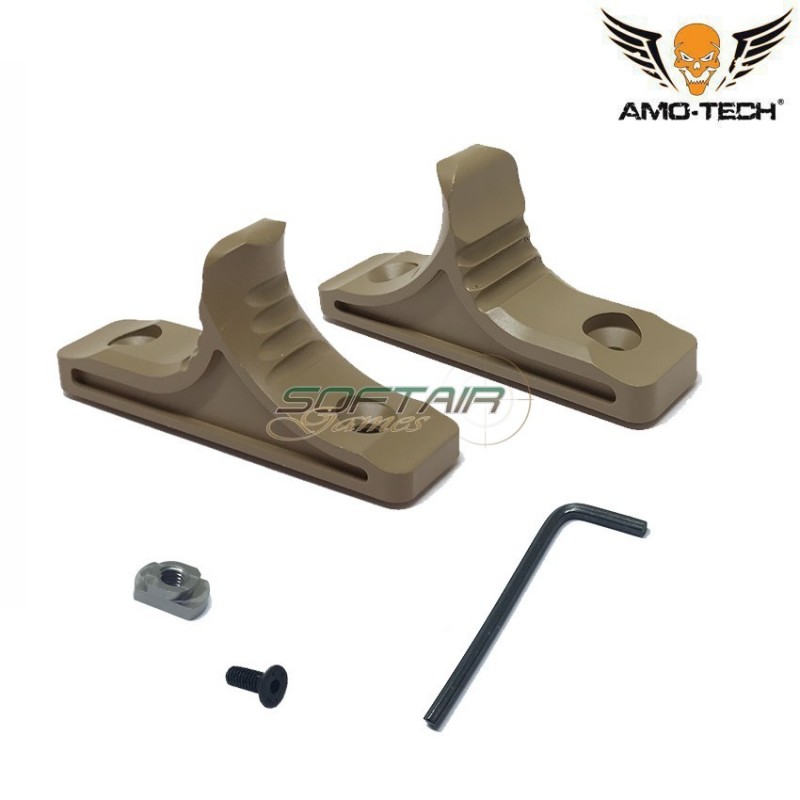 LC Grip Hand Stop Serrated Scale Dark Earth Amo-tech® (amt-1368-de)