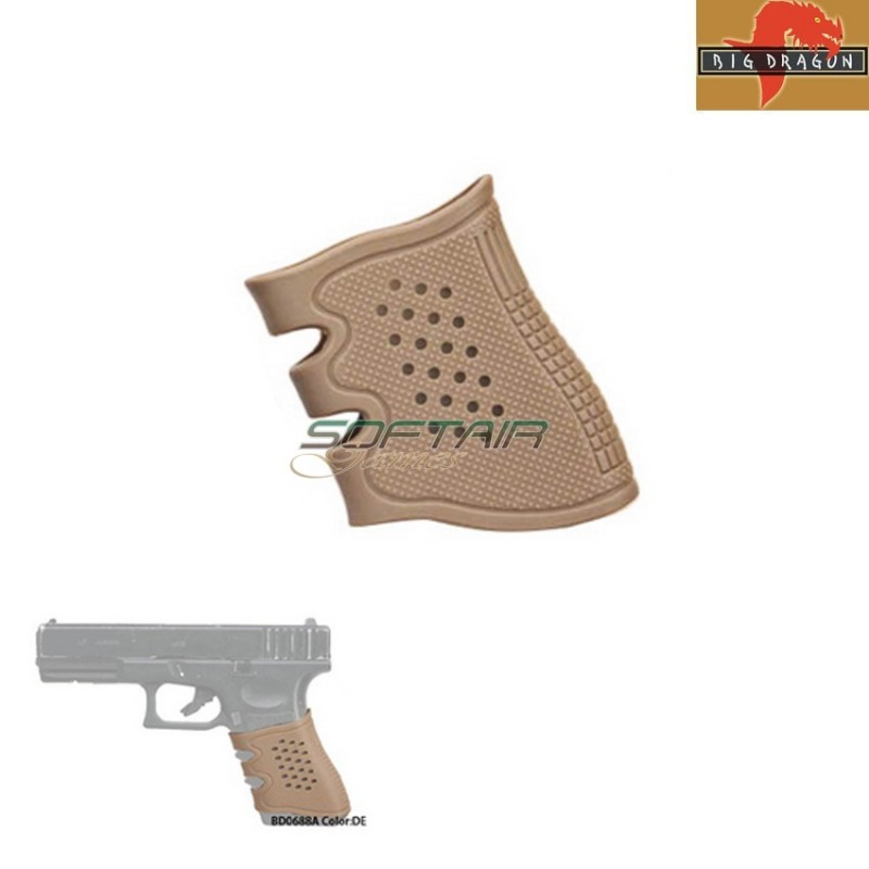 Antiskid Dark Earth Rubber Grip For Glock Big Dragon (bd0688a)