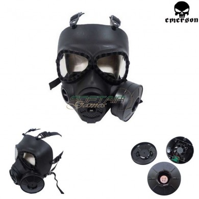 Gas Mask M04 Black With Ventilatiing Fan Emerson (em6596)