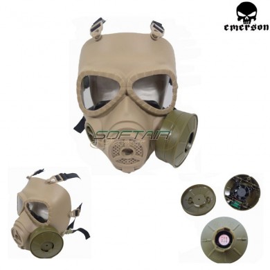 Gas Mask M04 Tan With Ventilatiing Fan Emerson (em6596a)