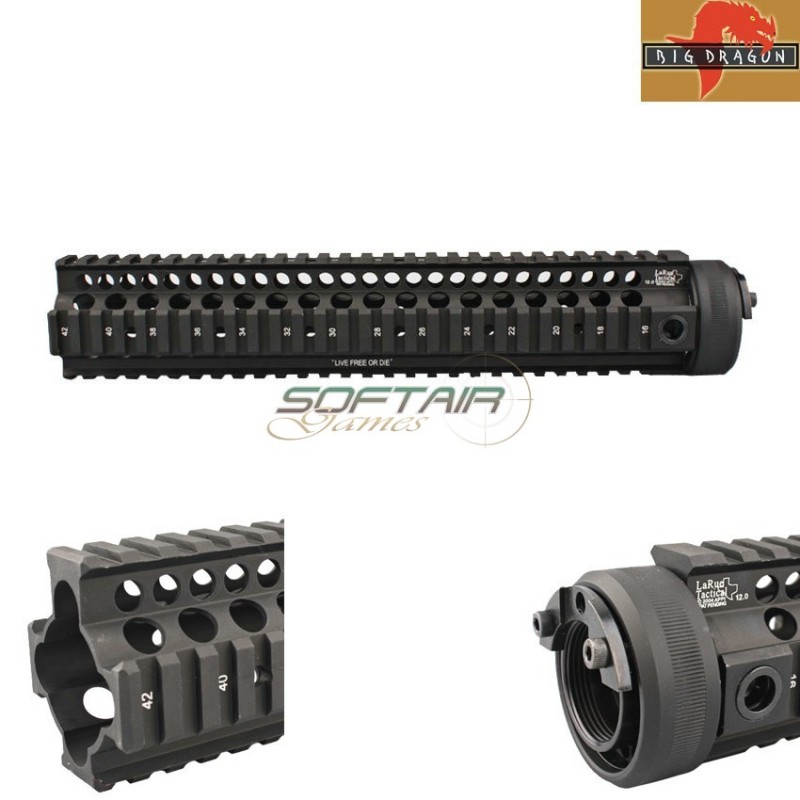 Ris Cnc Larue Style 12" Rail Black Big Dragon (bd3718) Ris Cnc Larue Style 12" Rail Black Big Dragon (bd3718)