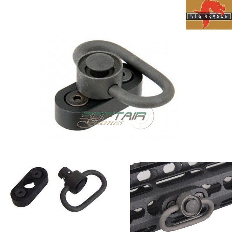 Sling Mount For Keymod Rail System Black Big Dragon (bd9166)