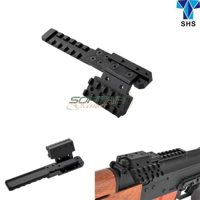 Rear Sight Rail Mount Kit Set In Alluminio Per Ak Shs (shs-mb-0020)