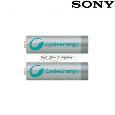 Set 2x Stilo Battery Ricaricabili Aa Cycle Energy Sony (sy-aaric)