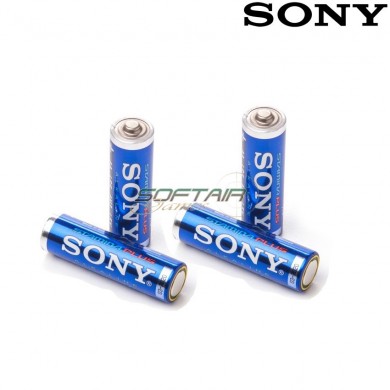 Set 4x Stilo Battery Aa Alkaline Stamina Plus Xtra Power Sony (sy-aa)