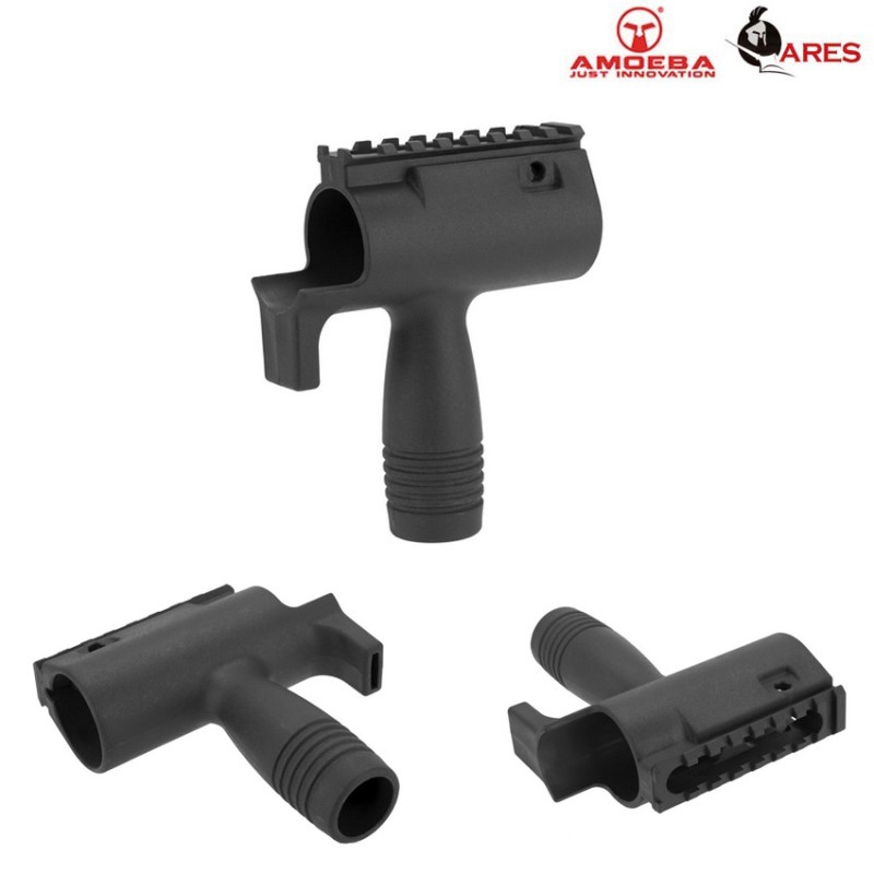 Handguard Black Con Grip Per Serie Ccc Amoeba Ares (ar-am-fg001-bk)