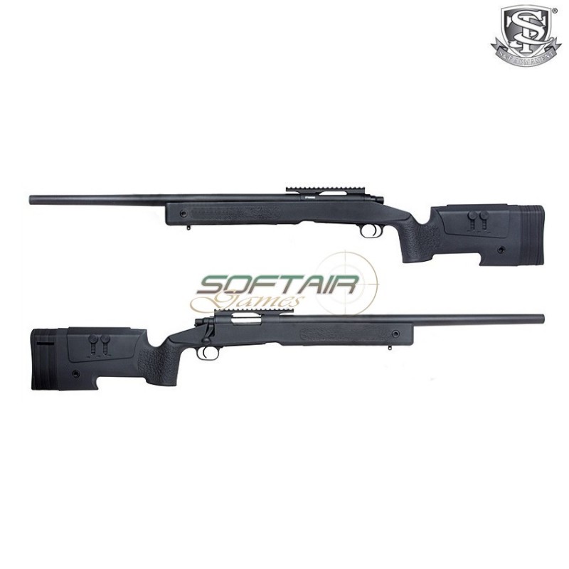 Spring Rifle M40a3 Sniper Mcmillan Style Black S&t (st-m40a3