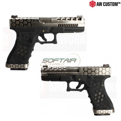 Gas Pistol Vx Series G17 Black/silver Gbb Armorer Works (aw-110563)