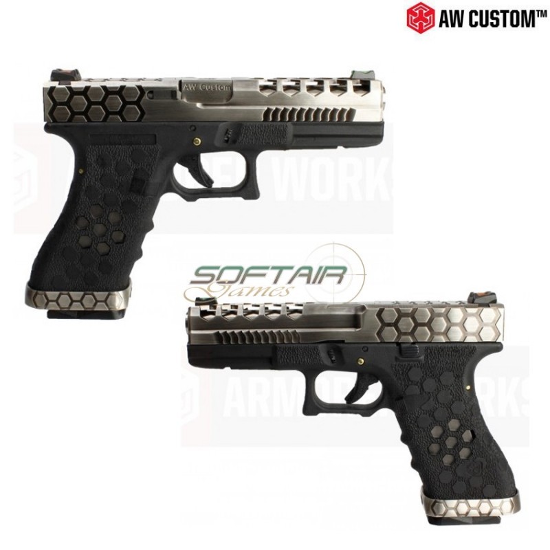 Pistola A Gas Vx Series G17 Black/silver Gbb Armorer Works (aw-110563)