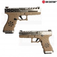 Pistola A Gas Vx Series G17 Dark Earth/silver Gbb Armorer Works (AW-VX0110)