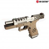 Gas Pistol Vx Series G17 Dark Earth/silver Gbb Armorer Works (AW-VX0110)