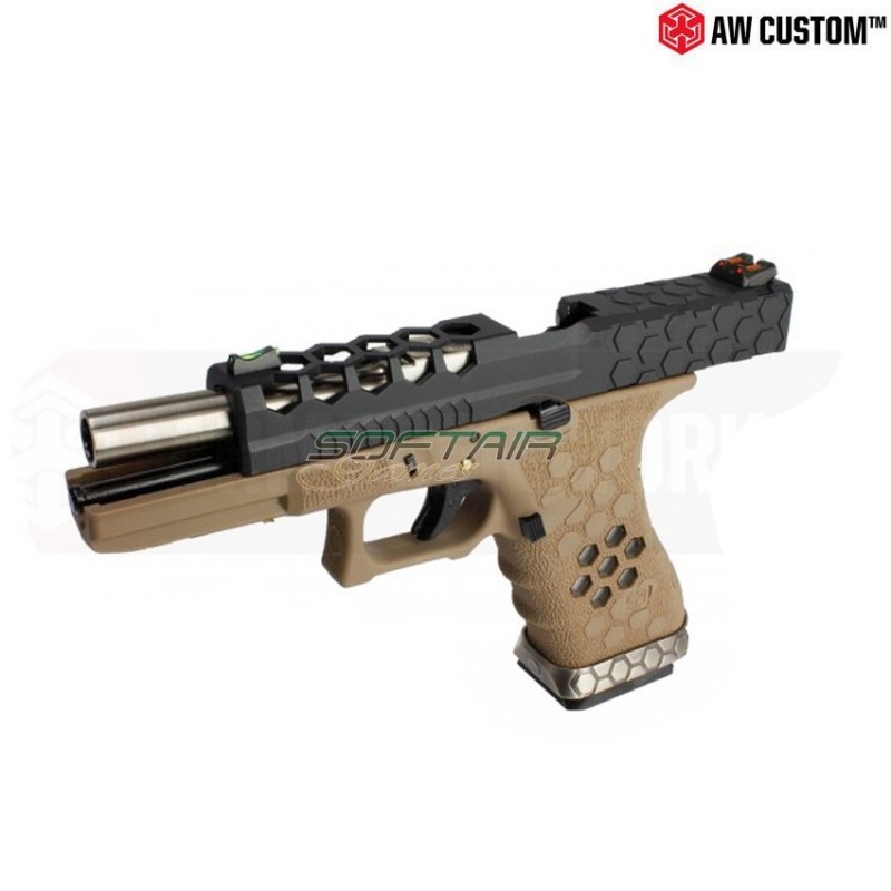 Gas Pistol Vx Series G17 Dark Earth/black Gbb Armorer Works (aw-110566)