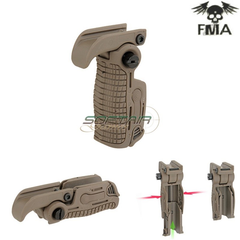 Foldable Grip Ab163 Dark Earth Per Picatinny Rail Fma (fma-tb193)