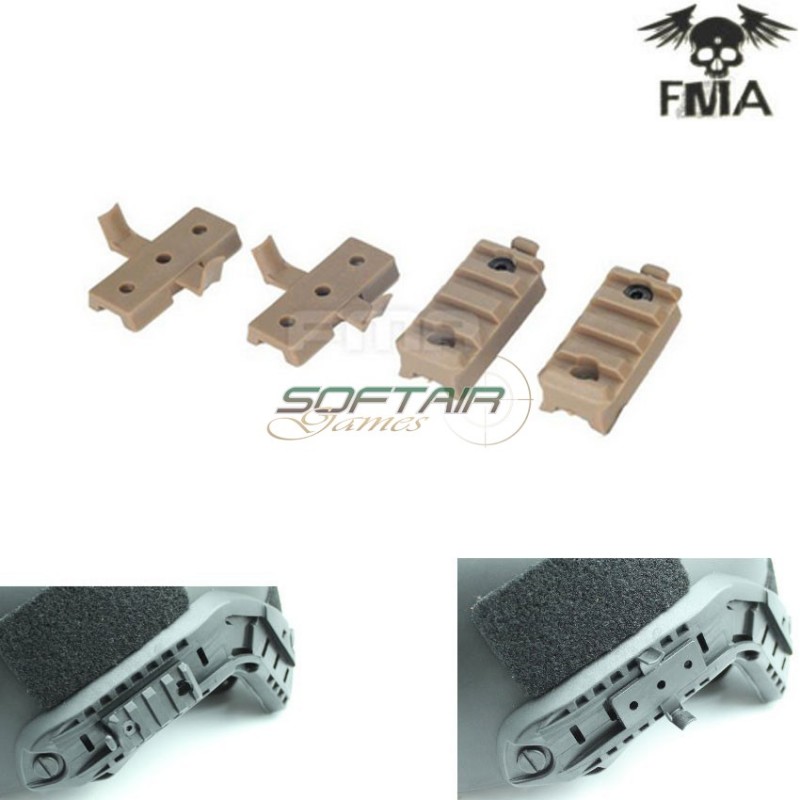 Set Rail Dark Earth For Helmets Fma (fma-tb293-de) Set Rail Dark Earth For Helmets Fma (fma-tb293-de)