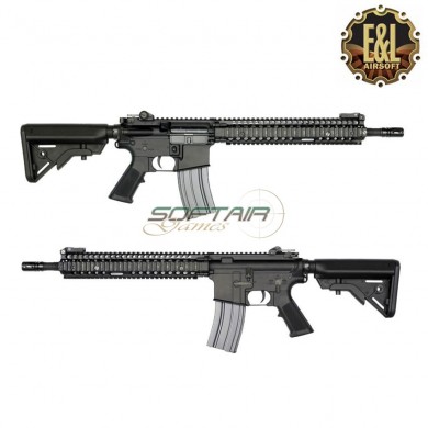 Electric Rifle Aeg Gen.2 Ar M4 Sopmod Ii Black Platinum Version E&l Airsoft (el-a141)