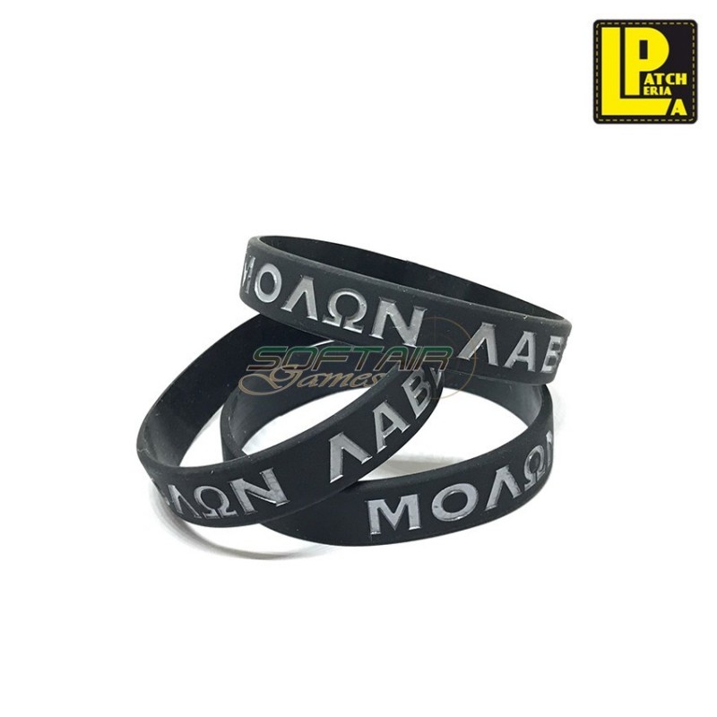 Braccialetto Pvc Molon Labe Black Patcheria (lp-brc004)