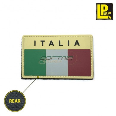 Military Morale Patch Pvc Desert Italy Flag Low Visibility Patcheria (lp-ppvc078)