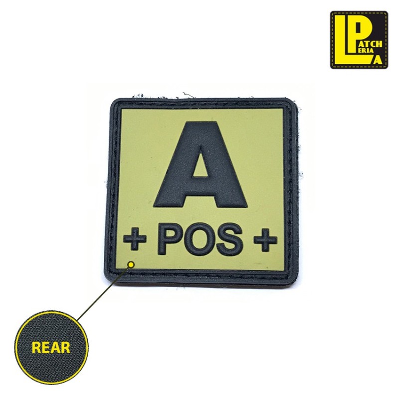 Military Morale Patch Pvc Blood Type A+ Square Tan Patcheria (lp-ppvc270) Military Morale Patch Pvc Blood Type A+ Square Tan Patcheria (lp-ppvc270)