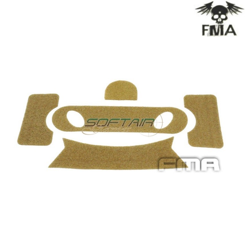 Velcro Set Sticker Pj Type For Helmet Dark Earth Fma (fma-tb404)
