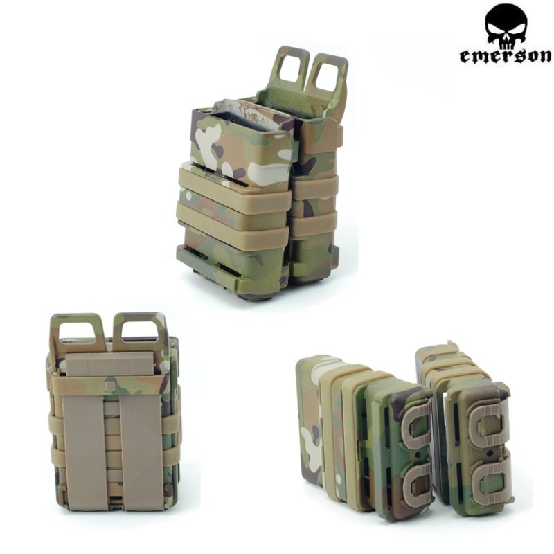 Double Rigid Fast M4 Mag Pouch Multicam Emerson (em6350mc)