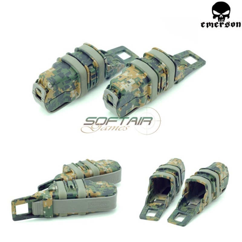 Double Rigid Fast Pistol Mag Pouch Digital Marpat Emerson (em6351dm)
