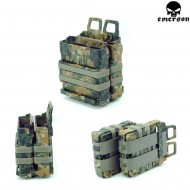 Double Rigid Fast 7.62 Mag Pouch Digital Marpat Emerson (em450)