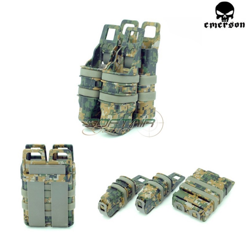 Rigid Fast M4 & Pistol Mag Pouch Digital Marpat Emerson (em6349dm)
