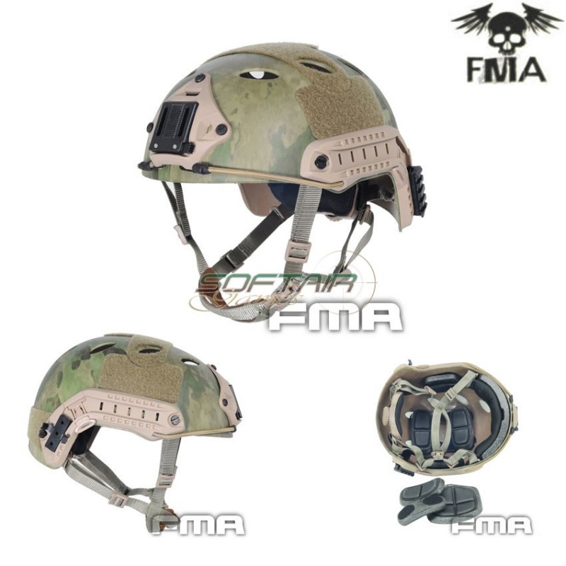 Casco Elmetto modello militare colore verde con slitte laterali