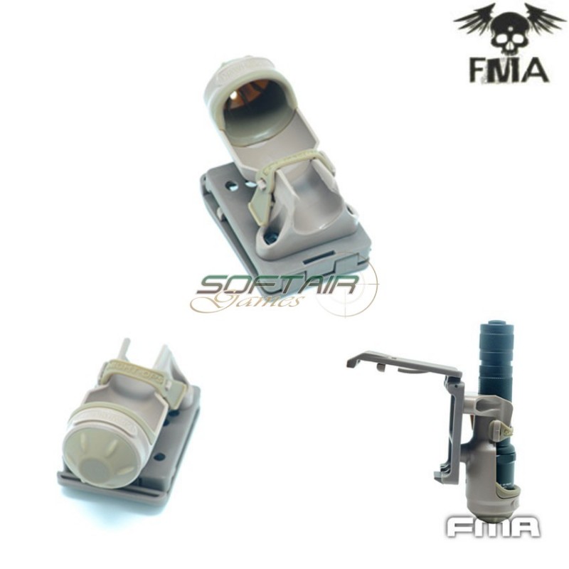 Flashlight Set For Belt 1" Bw Type Dark Earth Fma (fma-tb539)