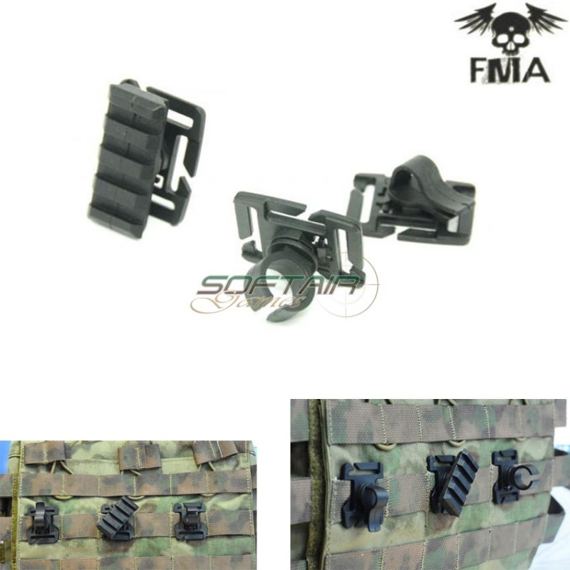 Set 3 Type 25mm Molle System Black Fma (fma-tb540) Set 3 Type 25mm Molle System Black Fma (fma-tb540)