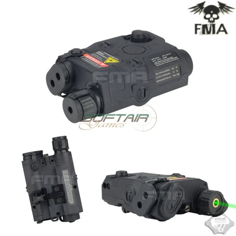 Navy Seal Peq-15 Green Laser & Porta Batteria Black Fma (fma-tb545)