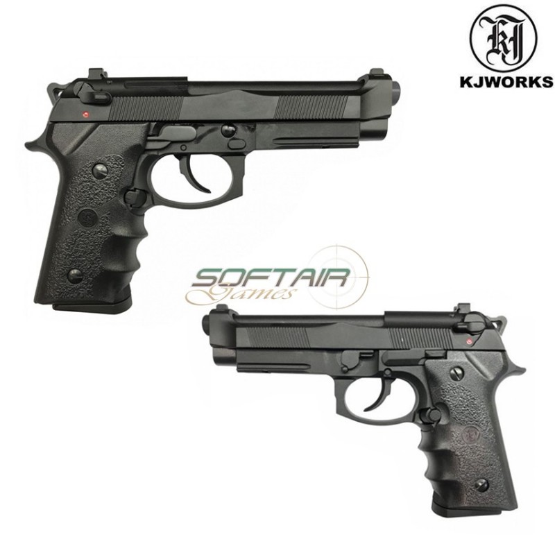 Pistola A Gas M92 Tactical Master Black Kjworks (kjw-ggb301tm)
