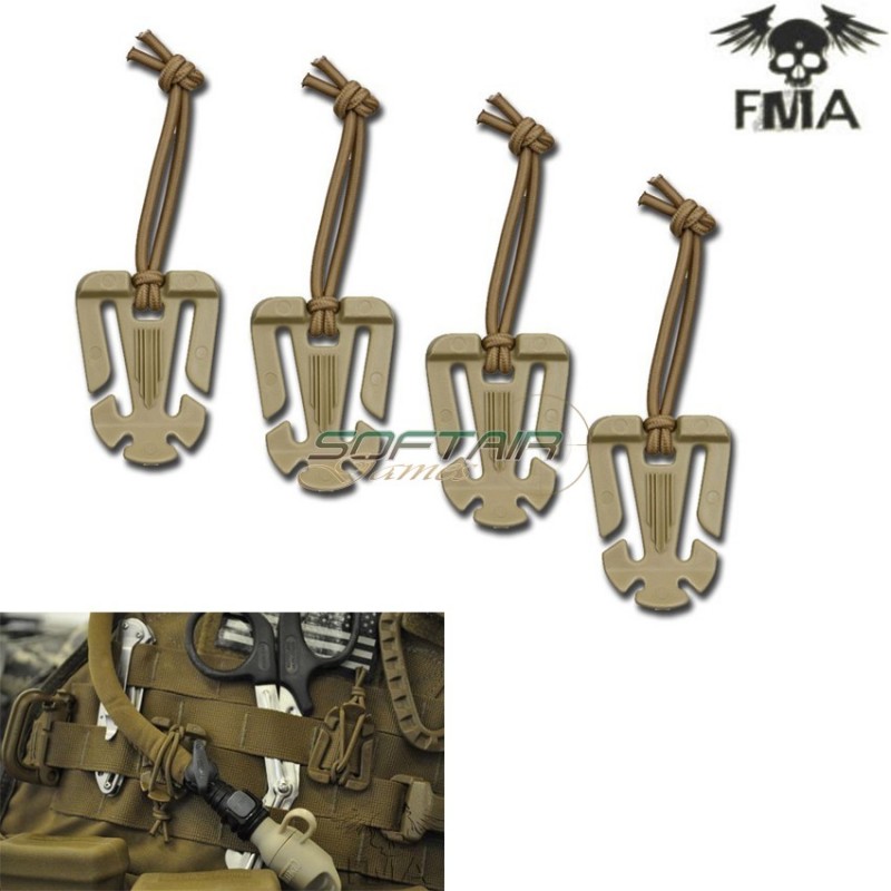 Set 4 Web Dominator Mounting Clips Dark Earth Fma (fma-tb602-de) Set 4 Web Dominator Mounting Clips Dark Earth Fma (fma-tb602-de)