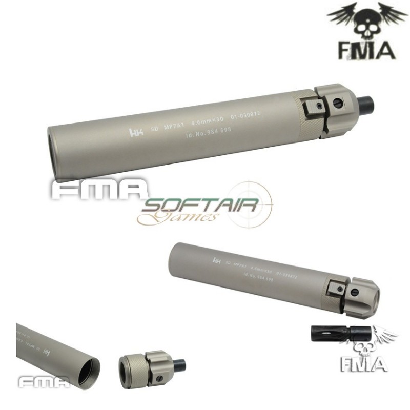Silenziatore Qd Dark Earth Per Mp7 Fma (fma-tb644)