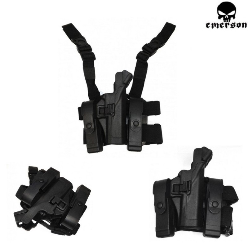 Auto Lock Duty Holster Panel Black Per Glock Emerson (bd6104bs)