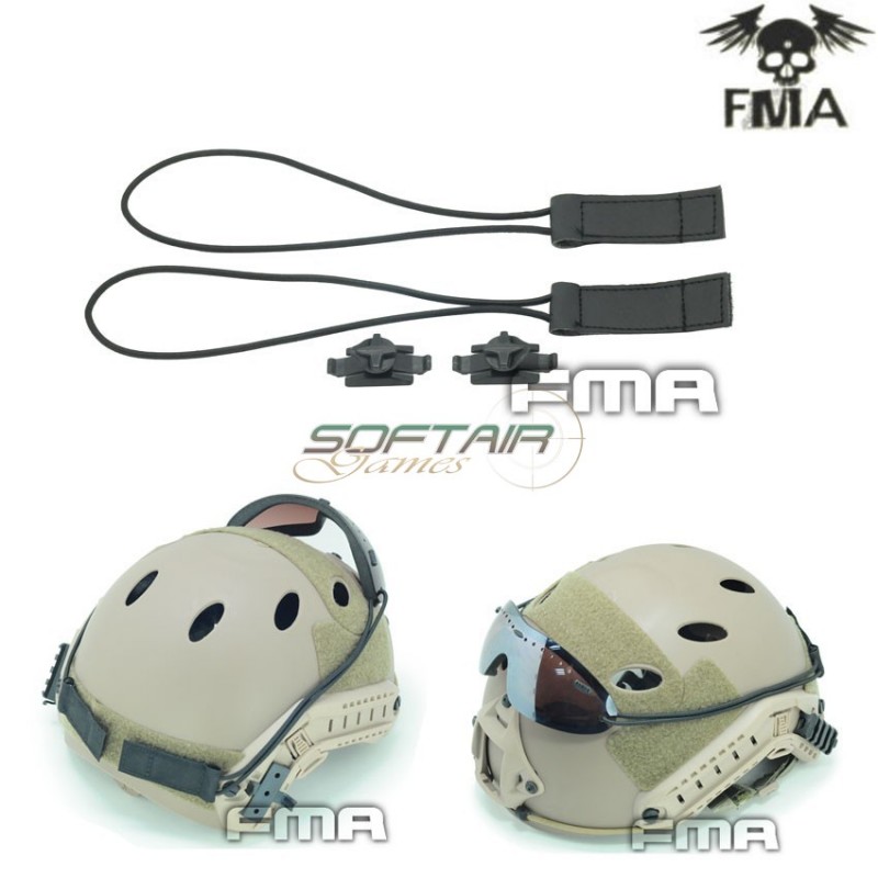 Set Black Goggles Auxiliary Line For Helmets Fma (fma-tb793)