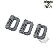 Set 3 Moschettoni Small Type D Foliage Green Fma (fma-tb868)