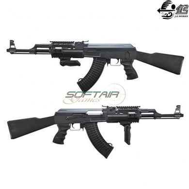 Electric Airsoft Gun Ak47 Ras Tactical Black Jing Gong (0512b)