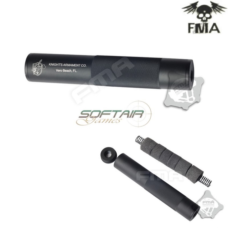 Silencer 14mm Cw/ccw Knight Type 198mm Black Fma (fma-tb884)