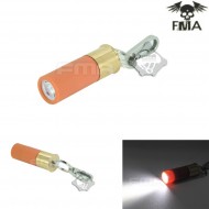 M870 Type Key Chain 270 Lumens Orange Con White Led Flashlight Fma (fma-tb888-wh)