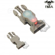 S-lite Fibbia Side Release Mil-spec Dark Earth Con Red Strobe Light Fma (fma-tb900-red)
